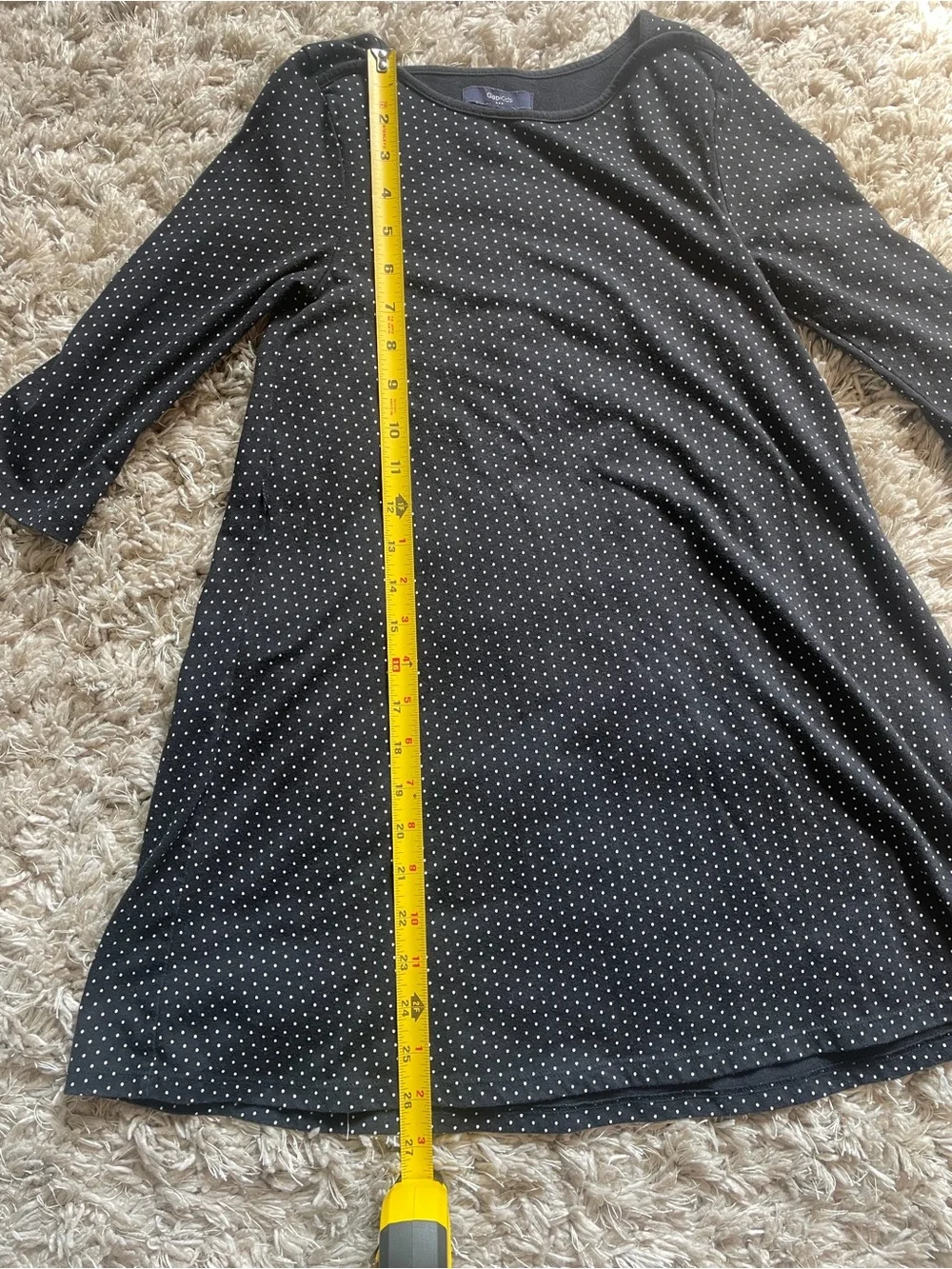 Gap Kids size medium Black Polka Dot Swing Dress